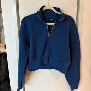 Abercrombie & Fitch Navy Half-Zip Sweatshirt
